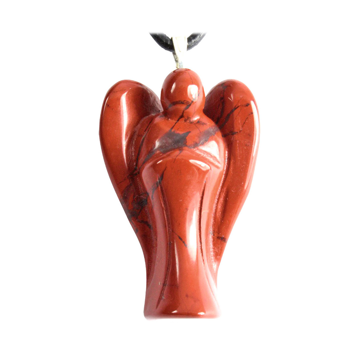 Pendentif Ange en Jaspe Rouge