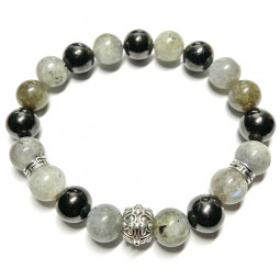 Bracelet en Labradorite & Shungite