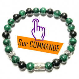 Bracelet en Shungite & Malachite
