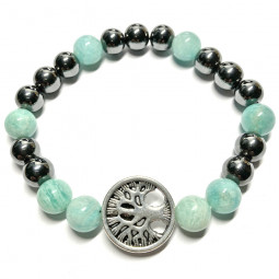 Bracelet Amazonite & Hématite