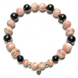 Bracelet en Rhodochrosite & Shungite