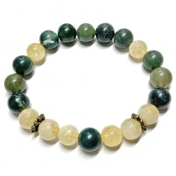 Bracelet en Citrine & Agate Mousse