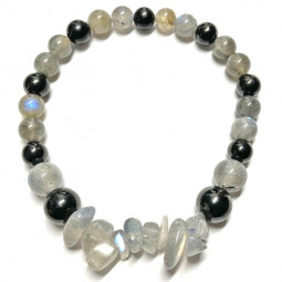 Bracelet en Labradorite & Shungite