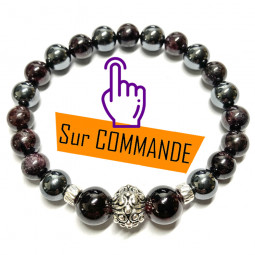 Bracelet Grenat & Hématite