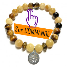 Bracelet en Jade & Oeil de Tigre