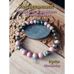 Bracelet en Pyrite & Rhodonite