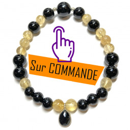 Bracelet en Citrine & Onyx