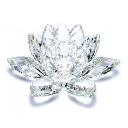 Bougeoir Fleur de Lotus en Cristal