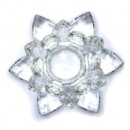 Bougeoir Fleur de Lotus en Cristal