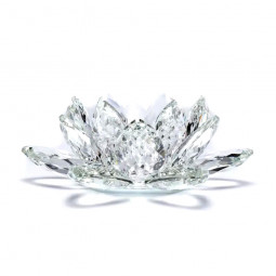 Bougeoir Fleur de Lotus en Cristal