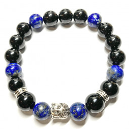 Bracelet en Tourmaline & Lapis Lazuli