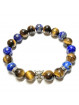 Bracelet en Oeil de Tigre & Lapis-Lazuli