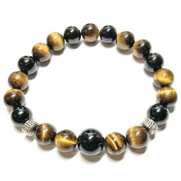 Bracelet en Tourmaline & Oeil de Tigre