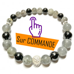 Bracelet en Labradorite & Shungite