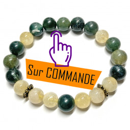 Bracelet en Citrine & Agate Mousse