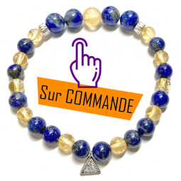 Bracelet en Lapis-Lazuli & Citrine