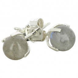 Boucles d'Oreilles en Labradorite & Argent
