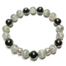 Bracelet en Labradorite & Shungite