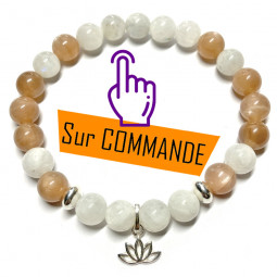 Bracelet en Pierre de Soleil & Pierre de Lune