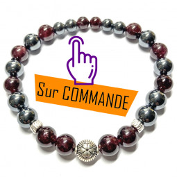 Bracelet Grenat & Hématite