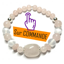 Bracelet en Quartz Rose & Sélénite