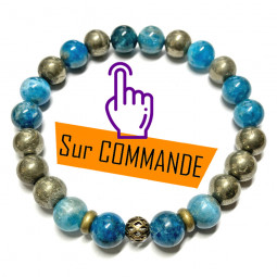 Bracelet en Pyrite & Apatite