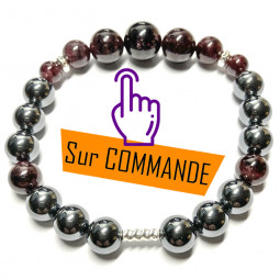 Bracelet Grenat & Hématite