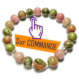 Bracelet en Rhodonite & Unakite