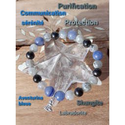 Bracelet Boules 3 Pierres.