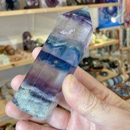 Pointe en Fluorite Multicolore