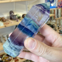Pointe en Fluorite Multicolore