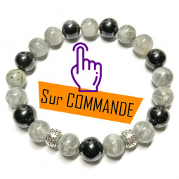 Bracelet en Labradorite & Shungite