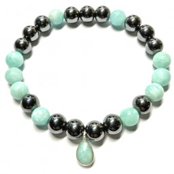 Bracelet Amazonite & Hématite