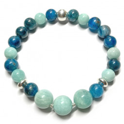 Bracelet en Amazonite & Apatite