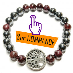 Bracelet Grenat & Hématite