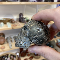 Crâne en Pyrite