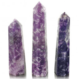 Pointe en Lépidolite Violette 70 grammes