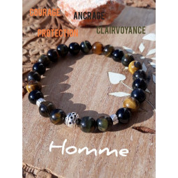 Bracelet Boules 3 Pierres