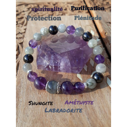 Bracelet Boules 3 Pierres.