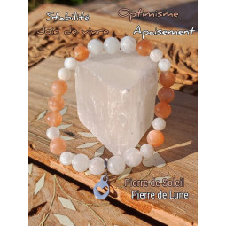 Bracelet en Pierre de Soleil & Pierre de Lune