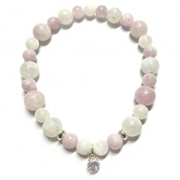 Bracelet en Kunzite & Pierre de Lune