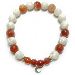 Bracelet en Cornaline & Nacre