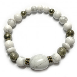 Bracelet Howlite & Pyrite