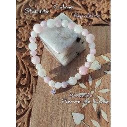 Bracelet en Kunzite & Pierre de Lune