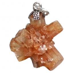 Pendentif en Aragonite Brute & Argent