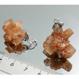 Pendentif en Aragonite Brute & Argent