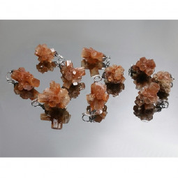 Pendentif en Aragonite Brute & Argent