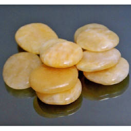 Galet Chakra de Calcite Orange
