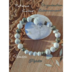 Bracelet Howlite & Pyrite