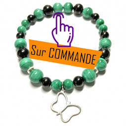 Bracelet en Shungite & Malachite
